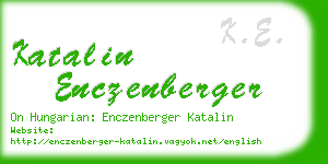 katalin enczenberger business card